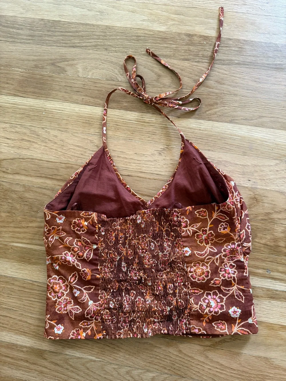 J.Crew Vintage Vines Print V-Neck Halter Top